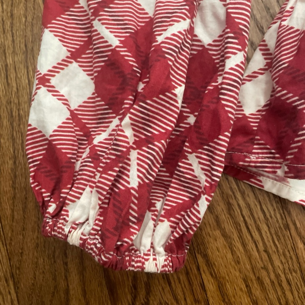 RAHI Red and White Plaid Peplum Blossom Top/Blouse Anthropologie 100% Cotton XS - Picture 4 of 6